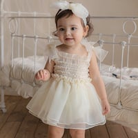 [予約] Odette organza dress suit (bebe)/ OREN by Hibyebebe