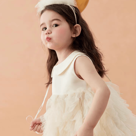 [予約] Cream Puff Tulle Dress