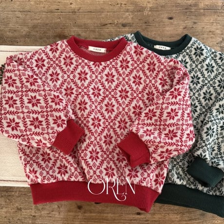 [予約] Snowflake knit MTM (with muffler) / OREN by Hibyebebe