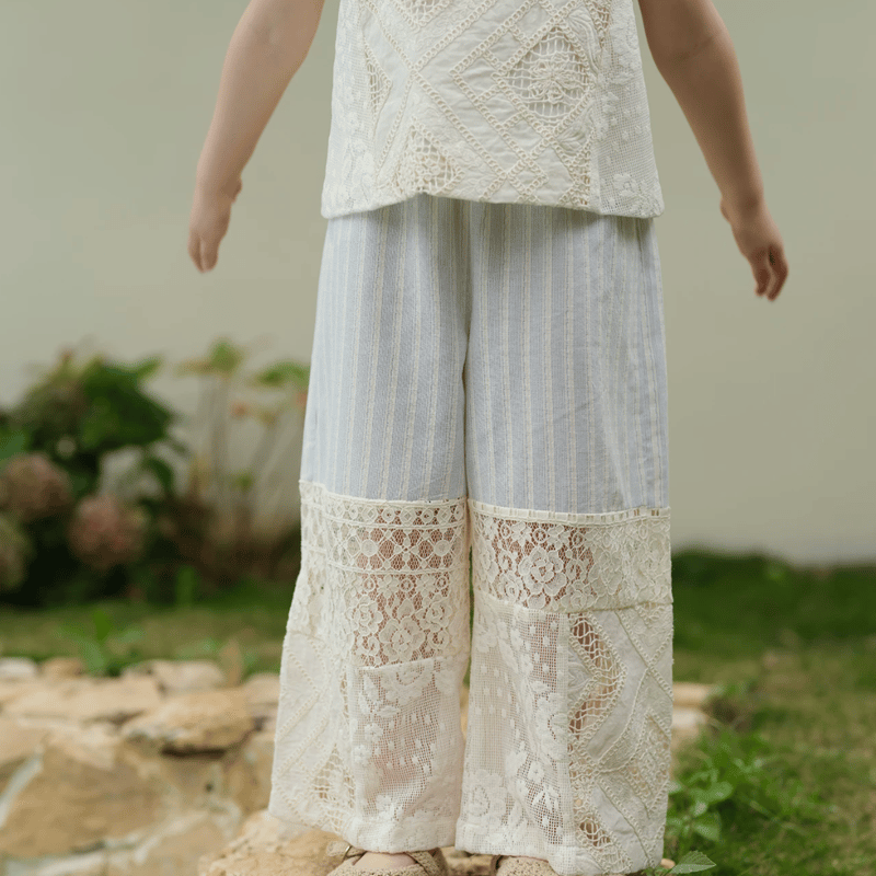 予約] Ciel Lace Stripe (pants) | Mimiel