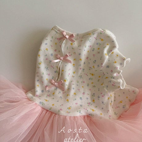 [即納] Lala dress / Aosta(big flower ivory S,M,Lのみ)