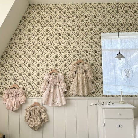 [即納] Misty eyelet ops/ Monbebe （Pink S_ size のみ）