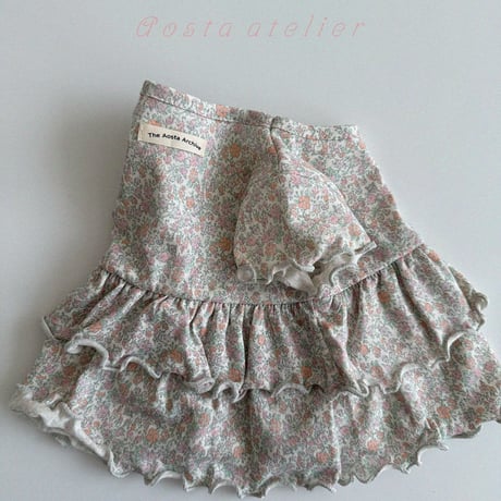 [即納] linen frill blouse / Aosta(ivory S,L,XL_のみ)
