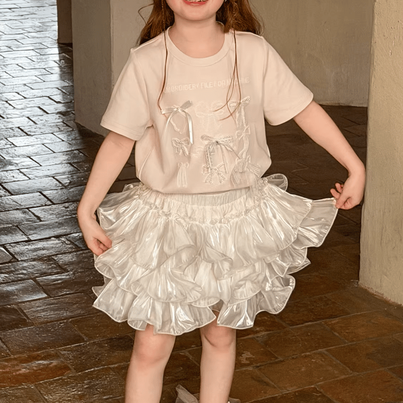 予約] Ballet Ribbon T-shirt/ little time | Mimiel