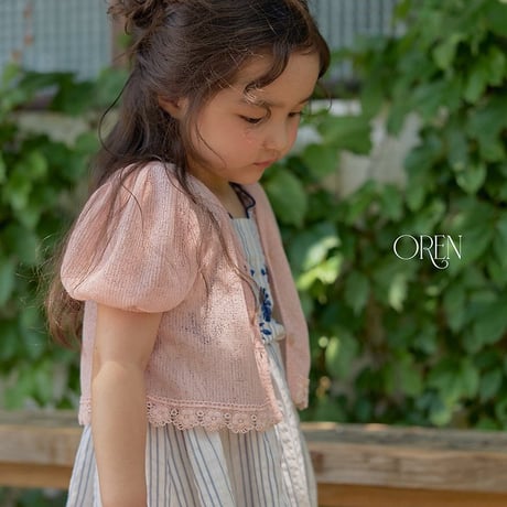 [予約] Chacha linen cardigan / OREN by Hibyebebe