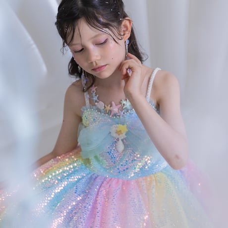 [予約] Aurora Twinkle Dress + ribbon pin SET