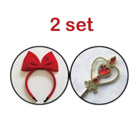 [予約] princess snow white dress+ tiara & stick set