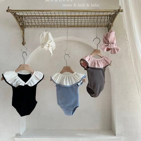 [予約] Multi-Balm Frill Swimsuit (Swim Cap Set) / Monbebe
