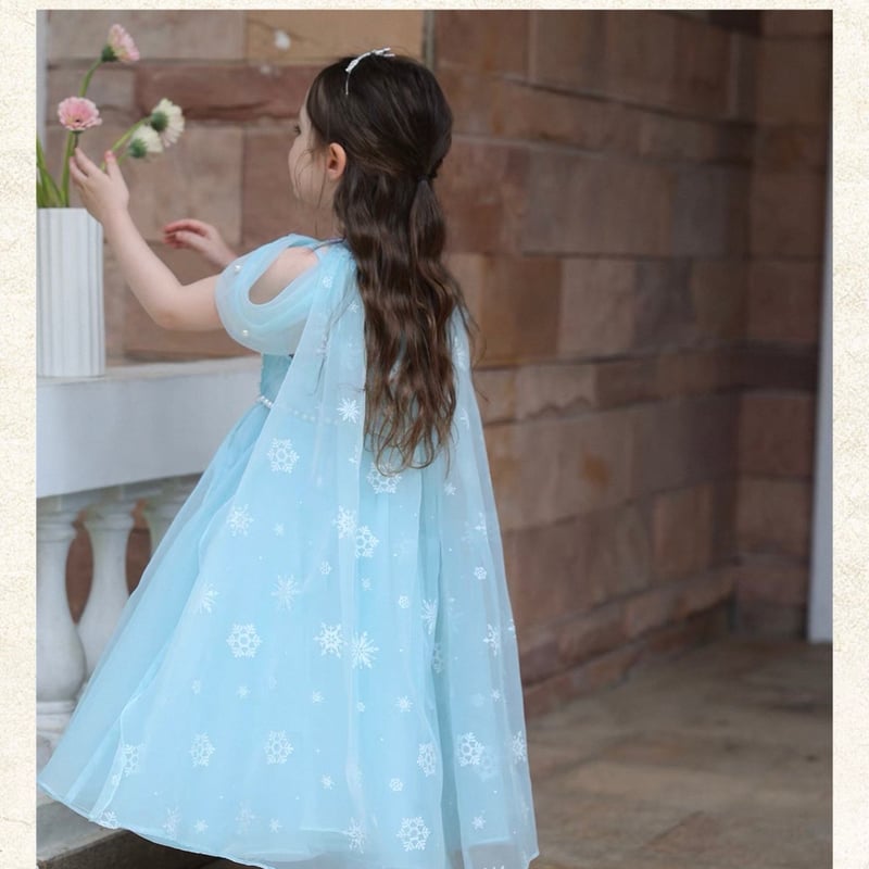 プリンセスエルサドレス 100cm/Mimiel 予約] Frost Blue Princess Dress | Mimiel
