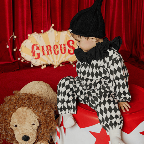 [即納] Circus space suit&cape set_black /Little Tini