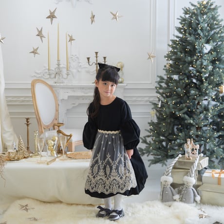 [即納] Elizabeth Christmas dress_Black / Eugenie Candys （M, L _ size のみ）