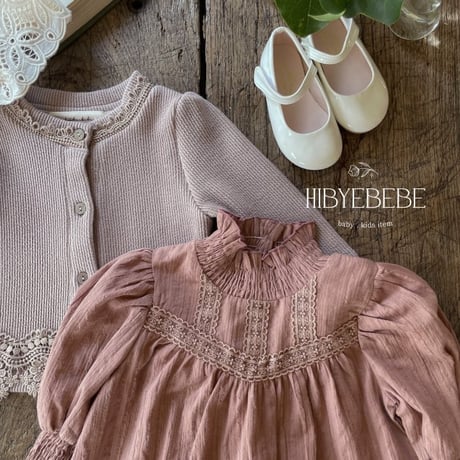[即納] Vella smoke blouse/ Hibyebebe （pink M _ size のみ）