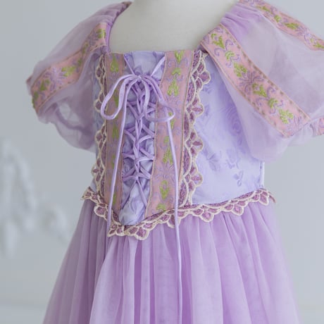 [予約] Lavender Shine Princess Dress (Short, Long)+ tiara & stick set