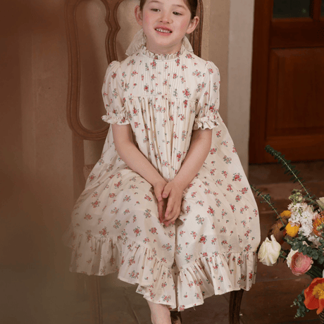 [予約] Antique Floral Dress