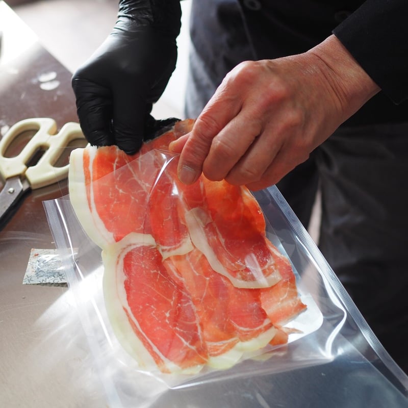 小豆島放牧豚生ハムスライス50g3パック | 小豆島発酵紅腿