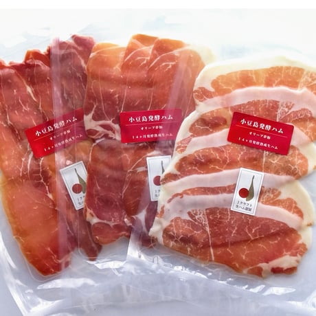 化粧箱 オリーブ夢豚生ハムスライス50ｇ✕3