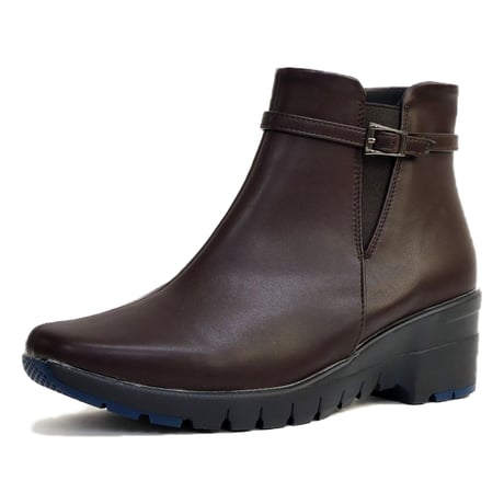REFRESH WALK ショートブーツ 防水 耐滑 抗菌 軽い ウエッジ ゴム ベルト 3e
