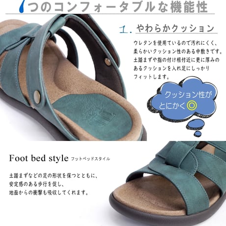 【2026年春夏/再入荷】WilsonLee 2WAY サンダル 4e 幅広 フラット インヒール フットベッド 屈曲