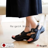 【2026年/再入荷】Re:getA リゲッタ サンダル レディース ローリング 日本製 黒 オフィス ストラップ 歩きやすい
