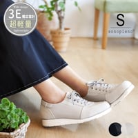 【2026年春/再入荷】sonopieno ソノピエノ レースアップシューズ スリッポン 軽量 サイドゴム フラット 3e