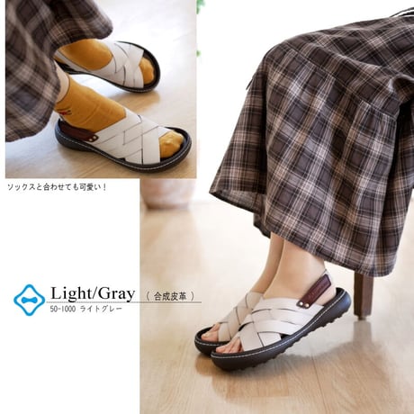 【2026年/再入荷】Re:getA リゲッタ カヌー サンダル レディース 日本製 バックベルト 手染め 編み込み