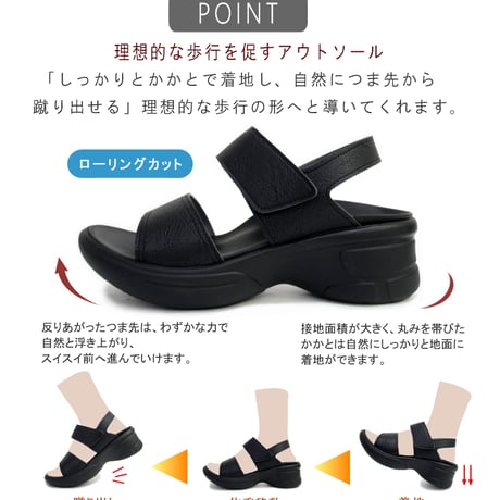 Re:getA リゲッタ サンダル レディース 日本製 軽量 3E 歩きやすい オフィス バックベルト ストラップ 生グミインソール 厚底 ウエッジソール EVA 痛くない