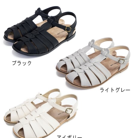 【2026年春夏/再入荷】PennyLane グルカサンダル フラット オープントゥ 編み込み 3e ストラップサンダル