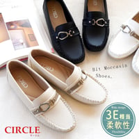 【2026年春/新色追加】 CIRCLE モカシンシューズ ビット フラットソール 軽量 屈曲 ソフト 3e