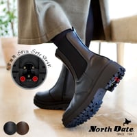 【2026年秋冬/再入荷予定】North Date サイドゴアブーツ ミドル丈 レディース Wグリップ スパイク 防滑