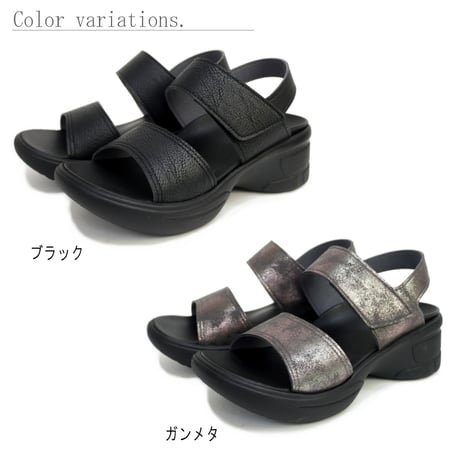 Re:getA リゲッタ サンダル レディース 日本製 軽量 3E 歩きやすい オフィス バックベルト ストラップ 生グミインソール 厚底 ウエッジソール EVA 痛くない