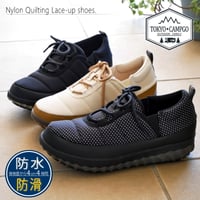 TOKYO CAMPGO レースアップシューズ ナイロン 撥水 防水 防滑 抗菌防臭 3e