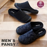 【2024年秋冬新作/再入荷】Pansy サボサンダル メンズ ナイロン キルティング フラット 屈曲 4e