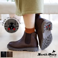 【2026年冬/再入荷】North Date スノーブーツ サイドゴアブーツ スパイク 保温 防滑 防寒 氷雪 3e 冬