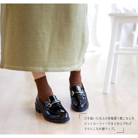 ビットローファー トラッド マニッシュ モカシン 軽量 スムース エナメル