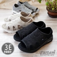 【2026年春夏/再入荷】PARTAM スポーツサンダル 靴 軽量 エアソール 3e ストレッチニット 3e
