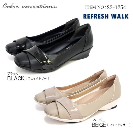 【2026年梅春/再入荷】リフレッシュ ウォーク パンプス オフィス コンフォート 軽量 耐滑 屈曲 4e