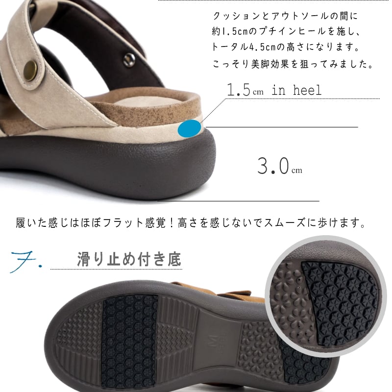 2026年春夏/再入荷】WilsonLee 2WAY サンダル 4e 幅広 フラット インヒ 2026年春夏/再入荷】WilsonLee 2WAY サンダル 4e 幅広 フラット インヒ
