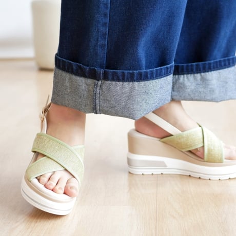【2026年春夏新作】サンダル 厚底 バックストラップ kitson キットソン 3E スポーティー 厚底 ウエッジ