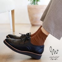 【2026年春/再入荷】maschietta オックスフォードシューズ ウイングチップ 軽量 耐滑 フラット
