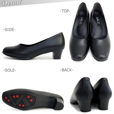 Furio Valentino フォーマル パンプス スクエアトゥ 4.0cmヒール リクルート オフィス