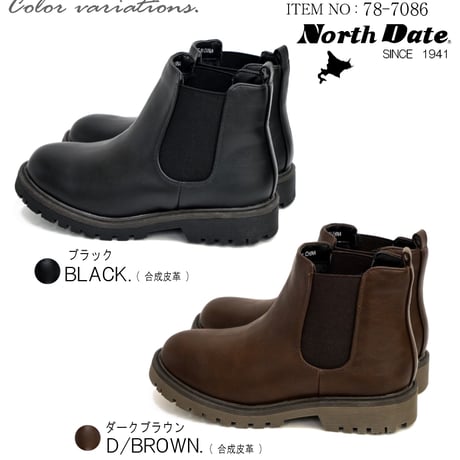 【2026年冬/再入荷】North Date スノーブーツ サイドゴアブーツ スパイク 保温 防滑 防寒 氷雪 3e 冬