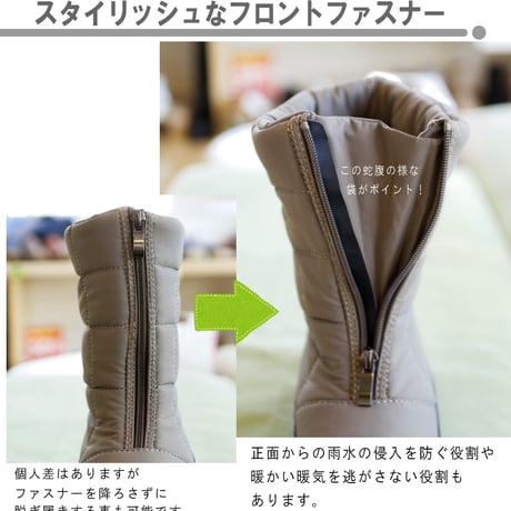 【2026年冬/再入荷】NORTH DATE 防寒ブーツ スノー ミドル丈 ノースデート 裏起毛 軽量 撥水加工 スパイクON/OFF付き