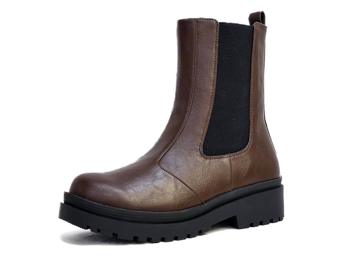 新品未使用　ミドル丈ジップデザインブーツ　アングリッド VELOZ｜カウレザー サイドジップ ミドルブーツ 3840-nk - Piu di