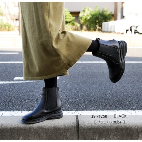 【2025年秋冬/再入荷】to be continued ショートブーツ 本革 サイドゴア バックファスナー 4e 超軽量