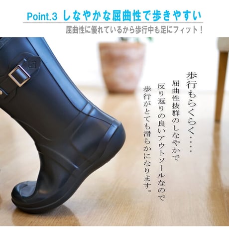 【2025年/再入荷】RegettaCanoe リゲッタ レインブーツ フラット ミドル丈 防水 耐水 撥水 3e