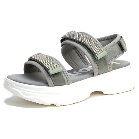 【2026年春夏/再入荷】kitson キットソン スポーツサンダル バックベルト ビジュー厚底 軽量3e