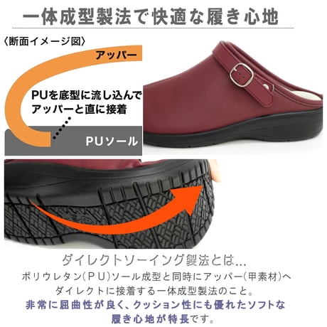【2026年春/再入荷】Pansy サボサンダル バックベルト 2WAY 軽い フラット 屈曲 幅広 4e オフィス