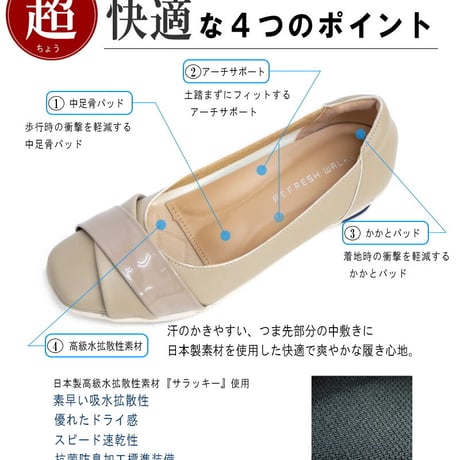 【2026年梅春/再入荷】リフレッシュ ウォーク パンプス オフィス コンフォート 軽量 耐滑 屈曲 4e