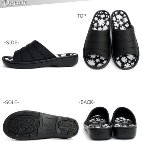 【2026年春夏/再入荷】Pansy サンダル ミュール ストレッチ つっかけ フラワー柄 軽量 フラット
