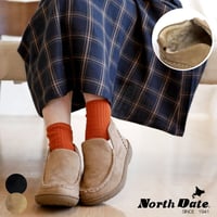 【2025年秋冬/再入荷】North Date アンクルブーツ サイドゴア スリッポン モカシン ボア 撥水加工 3e 3e